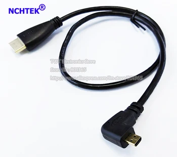 NCHTEK Left Angled Micro HDMI to HDMI Male HDTV Cable For Cell Phone & Tablet & Camera 50CM/Free shipping/10PCS
NCHTEK Left Angled Micro HDMI to HDMI Male HDTV Cable For Cell Phone & Tablet & Camera 50CM/Free shipping/10PCS