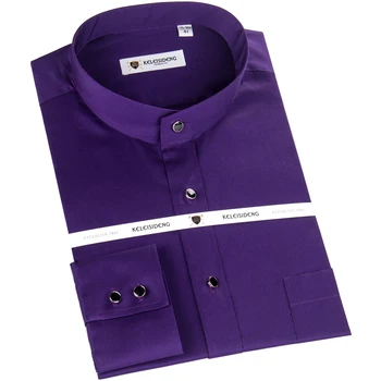Solid Colors Men Dress Shirts Fashion Standing Collar Design Casual Long Sleeve Shirts 100% Cotton Shirts Z1535
Solid Colors Men Dress Shirts Fashion Standing Collar Design Casual Long Sleeve Shirts 100% Cotton Shirts Z1535