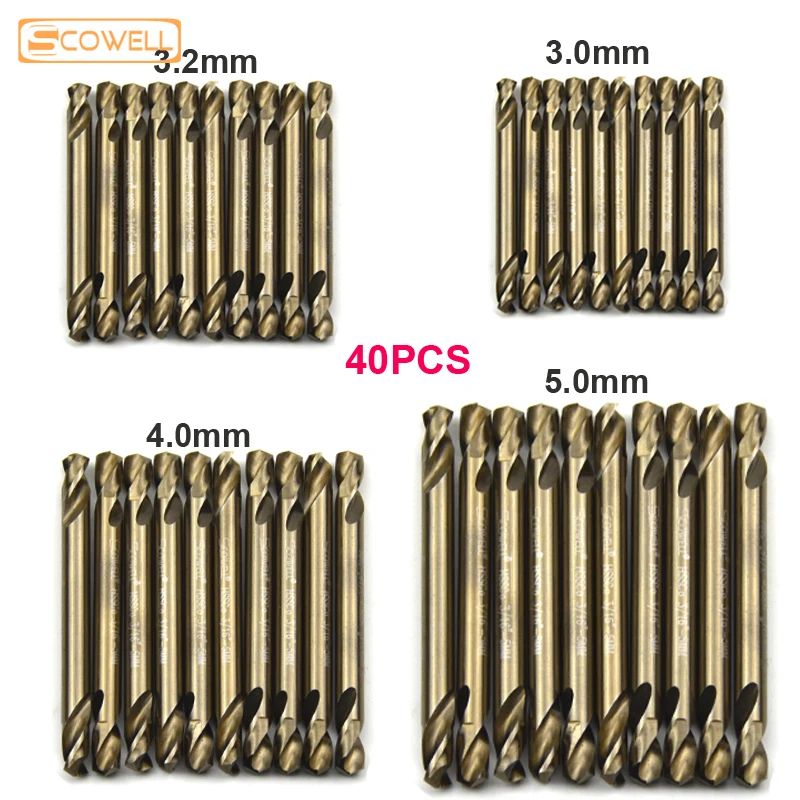 30% off 40pcs HCO M35 Cobalt Double Ended Spiral Drill DIY Tools Double Ended Jobber Drill Bits Twist Drill 3mm,3.2mm,4mm,5mm
30% off 40pcs HCO M35 Cobalt Double Ended Spiral Drill DIY Tools Double Ended Jobber Drill Bits Twist Drill 3mm,3.2mm,4mm,5mm