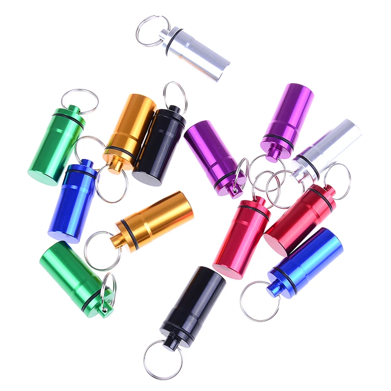 2Pcs Portable Mini Pill Container Bottle High Quality Waterproof Aluminum Pill Box Case Keychain
2Pcs Portable Mini Pill Container Bottle High Quality Waterproof Aluminum Pill Box Case Keychain