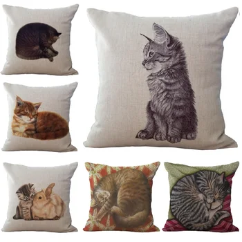 Cushion Cover Lazy Cat Printed Cushion Case Linen Throw Pillows Car Sofa Decorative Pillowcase decorativos cojines 45x45cm
Cushion Cover Lazy Cat Printed Cushion Case Linen Throw Pillows Car Sofa Decorative Pillowcase decorativos cojines 45x45cm