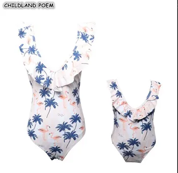 Mother Daughter Swimwear Flamingos Floral Ruffle Mom And Daughter Swimsuits Family Matching Clothes Mommy and Me Bathing Suits
Mother Daughter Swimwear Flamingos Floral Ruffle Mom And Daughter Swimsuits Family Matching Clothes Mommy and Me Bathing Suits