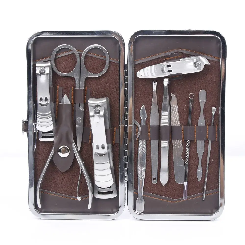 12pcs/set Case Nail Clipper Cutters Kit Nail Care Tools Set Pedicure Scissor Tweezer Knife Ear pick Manicure Stainless steel
12pcs/set Case Nail Clipper Cutters Kit Nail Care Tools Set Pedicure Scissor Tweezer Knife Ear pick Manicure Stainless steel