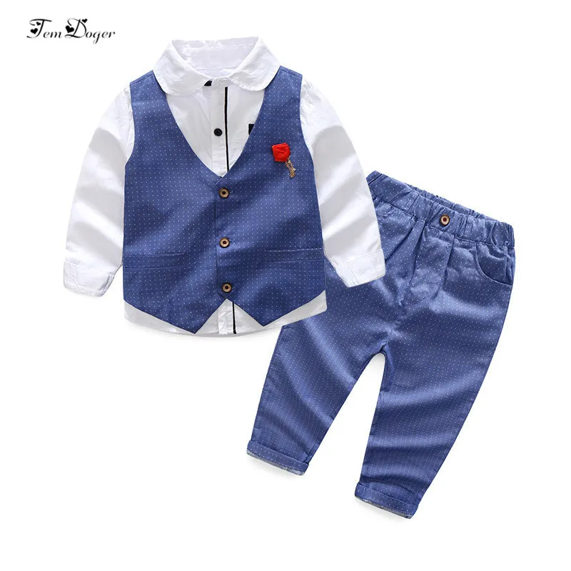 Tem Doger Boy Clothing Sets 2018 Gentleman Boys Clothes Suit Children Boy Shirt+Vest+Pants 3PCS Formal Outfits Set Kids Costumes
Tem Doger Boy Clothing Sets 2018 Gentleman Boys Clothes Suit Children Boy Shirt+Vest+Pants 3PCS Formal Outfits Set Kids Costumes
