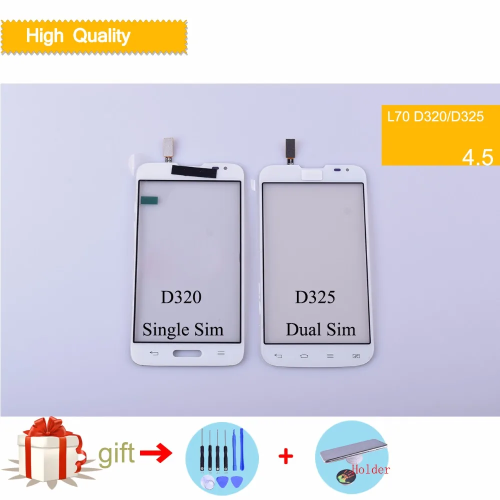 4.5" For LG L70 Dual Sim Card D325 Touch Screen Digitizer Sensor Glass Lens Panel L 70 D 325 Screen for LG Singe SIM D320 touch
4.5" For LG L70 Dual Sim Card D325 Touch Screen Digitizer Sensor Glass Lens Panel L 70 D 325 Screen for LG Singe SIM D320 touch
