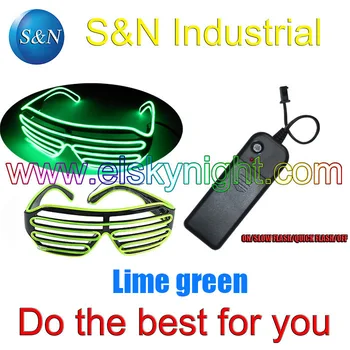 Lime green El Wire Shutter Party Glasses - on/slow flash/quick flash/off/Function 4 holiday,party ,festival,show
Lime green El Wire Shutter Party Glasses - on/slow flash/quick flash/off/Function 4 holiday,party ,festival,show
