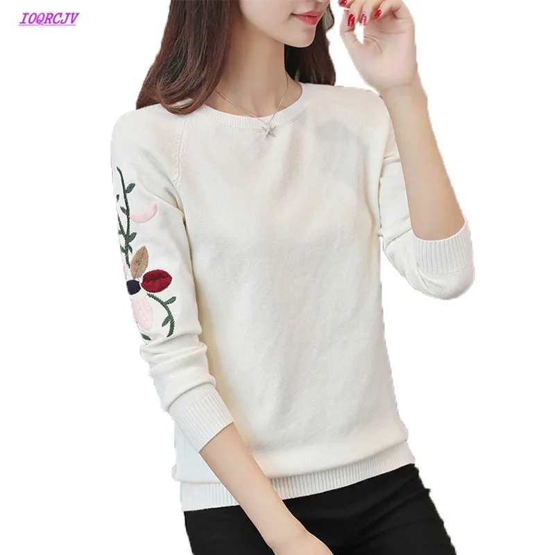 Embroidery Bottoming Sweater Female Spring Autumn New Loose Fashion Short Wild Plus Size Pullover Sweaters Jacket Women's W37
Embroidery Bottoming Sweater Female Spring Autumn New Loose Fashion Short Wild Plus Size Pullover Sweaters Jacket Women's W37