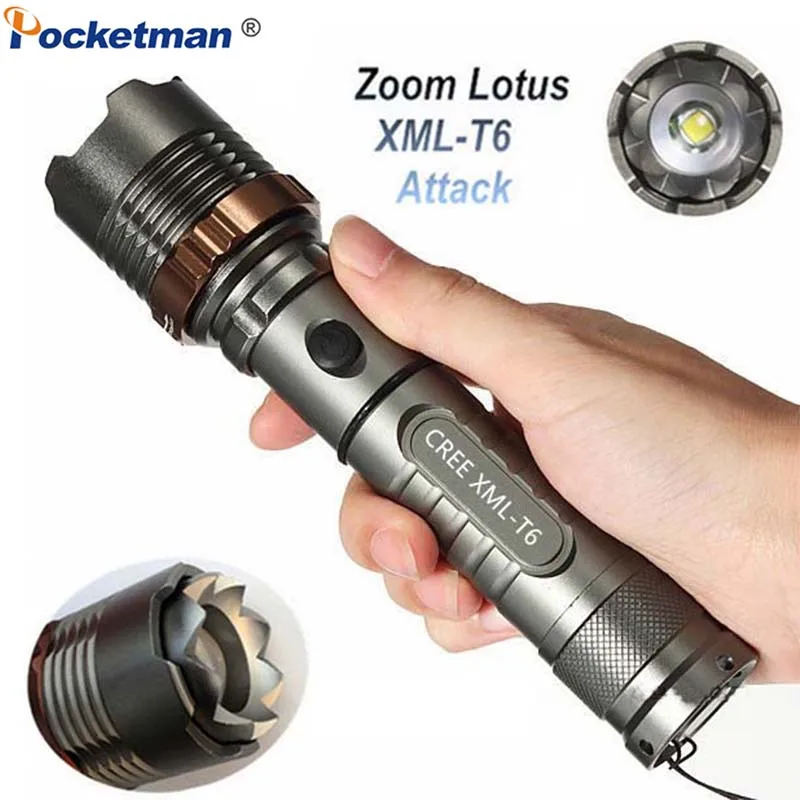 8000lm XM-L T6 LED Flashlight Torch Rechargeable Lantern Hunting FlashLight for 18650/AAA battery direct charge
8000lm XM-L T6 LED Flashlight Torch Rechargeable Lantern Hunting FlashLight for 18650/AAA battery direct charge