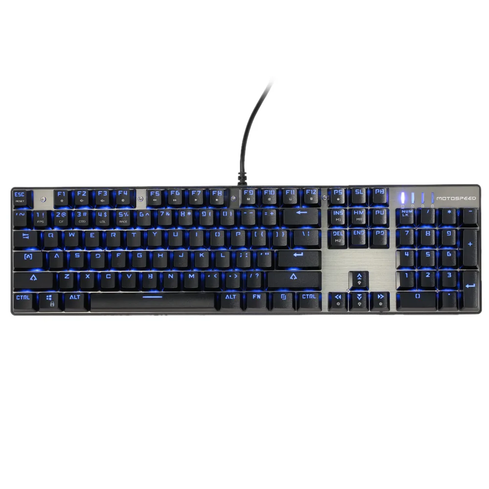MOTOSPEED CK104 Gaming Keyboard Mechanical Blue Switches Wired USB Colorful LED Backlit with 104 Keys for Russian
MOTOSPEED CK104 Gaming Keyboard Mechanical Blue Switches Wired USB Colorful LED Backlit with 104 Keys for Russian