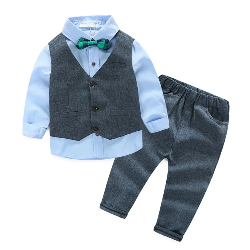 4 pcs Children Set Suit Winter Gentleman Denim Suit For Boy Formal Kids Wedding Clothes Elegant Boy Evening Clothing Party
4 pcs Children Set Suit Winter Gentleman Denim Suit For Boy Formal Kids Wedding Clothes Elegant Boy Evening Clothing Party