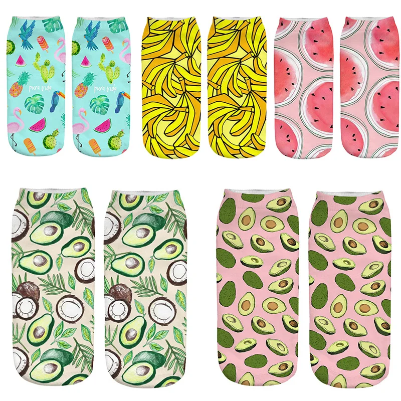 Harajuku Cute Fruit Avocado Socks Women Socks Summer New 3D Printed banana Kiwi watermelon pineapple art novelty crazy socks
Harajuku Cute Fruit Avocado Socks Women Socks Summer New 3D Printed banana Kiwi watermelon pineapple art novelty crazy socks