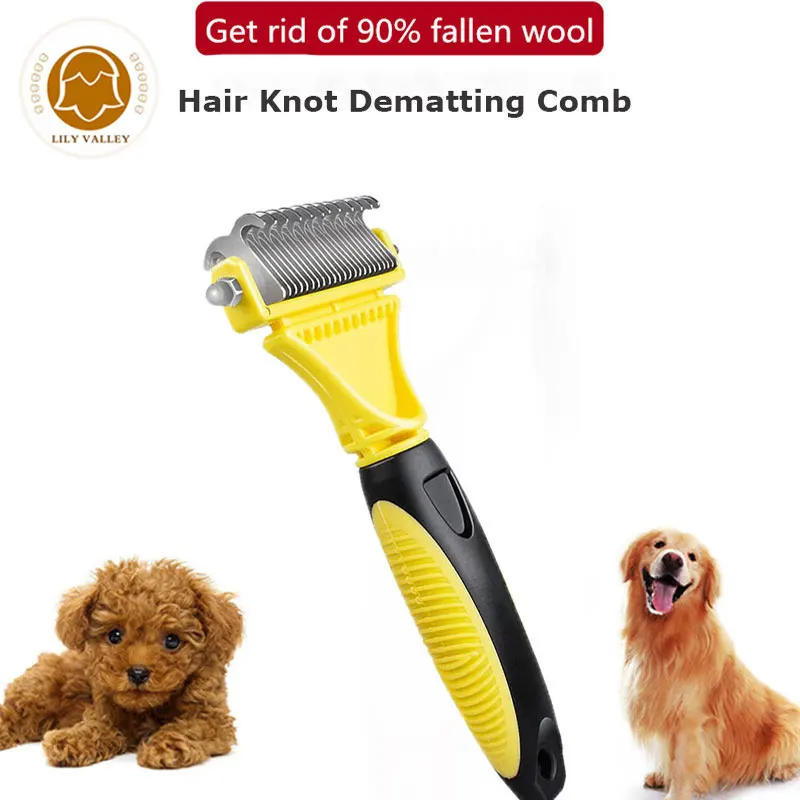 Professional Pet Dog Cat Fur Dematting Grooming Comb Rake Deshedding Trimmer Tool Double Side Dog Comb Brush Pet Solutions Knot
Professional Pet Dog Cat Fur Dematting Grooming Comb Rake Deshedding Trimmer Tool Double Side Dog Comb Brush Pet Solutions Knot