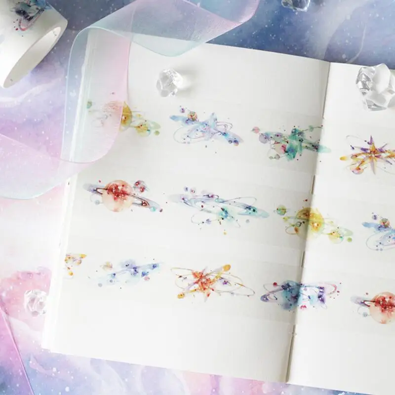 2.5 cm Wide Universe Planet Special Ink Gilding Washi Tape Adhesive Tape DIY Scrapbooking Sticker Label Masking Craft Tape
2.5 cm Wide Universe Planet Special Ink Gilding Washi Tape Adhesive Tape DIY Scrapbooking Sticker Label Masking Craft Tape