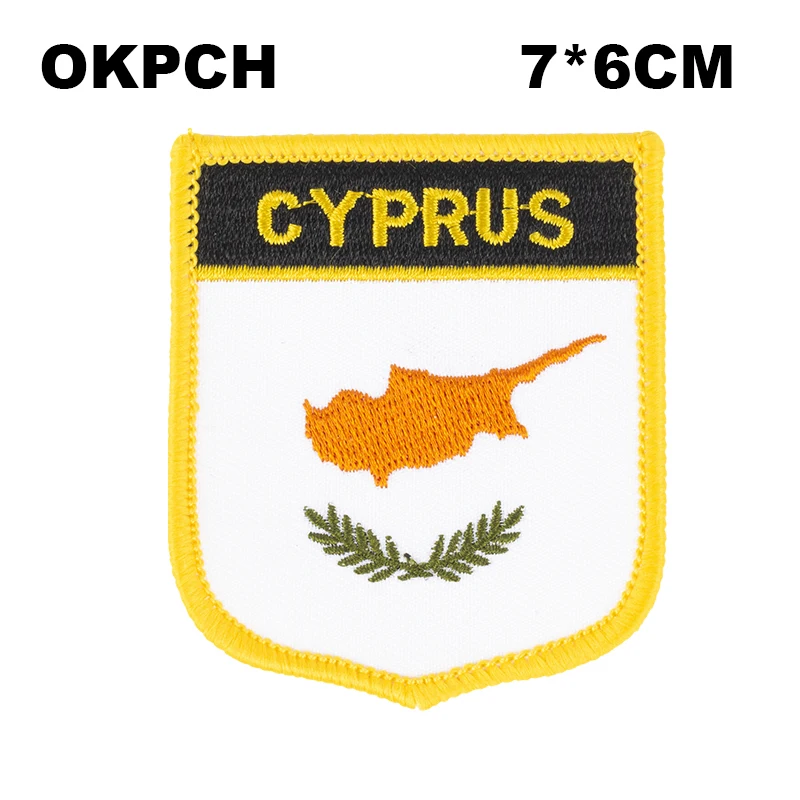 Cyprus Shield Shape Iron-on Flag Patch Embroidered Saw on Badges Patches for Clothing PT0155-S
Cyprus Shield Shape Iron-on Flag Patch Embroidered Saw on Badges Patches for Clothing PT0155-S