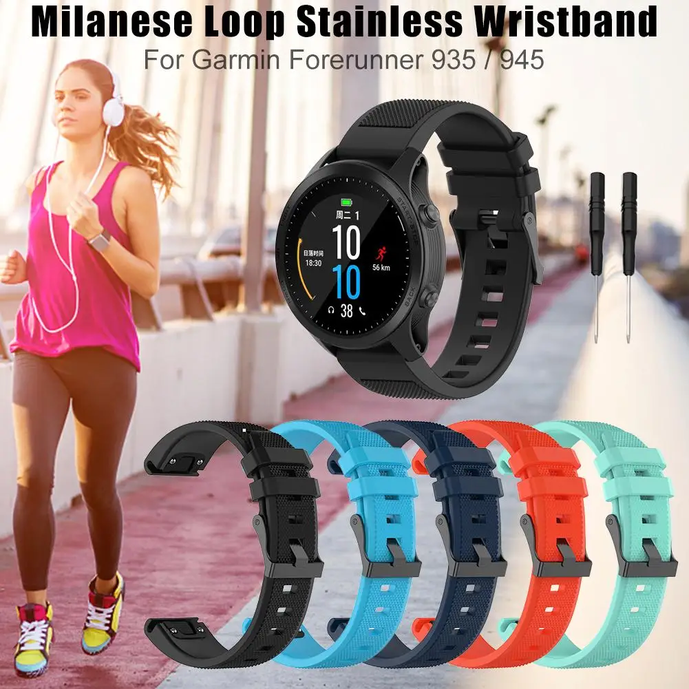 Quick Release Silicone Wristband Sport Watch Band Quickfit Watch Band Strap For Garmin Forerunner 945 935 Smart Watch With Tools
Quick Release Silicone Wristband Sport Watch Band Quickfit Watch Band Strap For Garmin Forerunner 945 935 Smart Watch With Tools