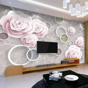 Custom Mural Wallpaper 3D Stereoscopic Circle Romantic Rose Flower Pattern Living Room TV Backdrop Wall Painting Papel De Parede
Custom Mural Wallpaper 3D Stereoscopic Circle Romantic Rose Flower Pattern Living Room TV Backdrop Wall Painting Papel De Parede