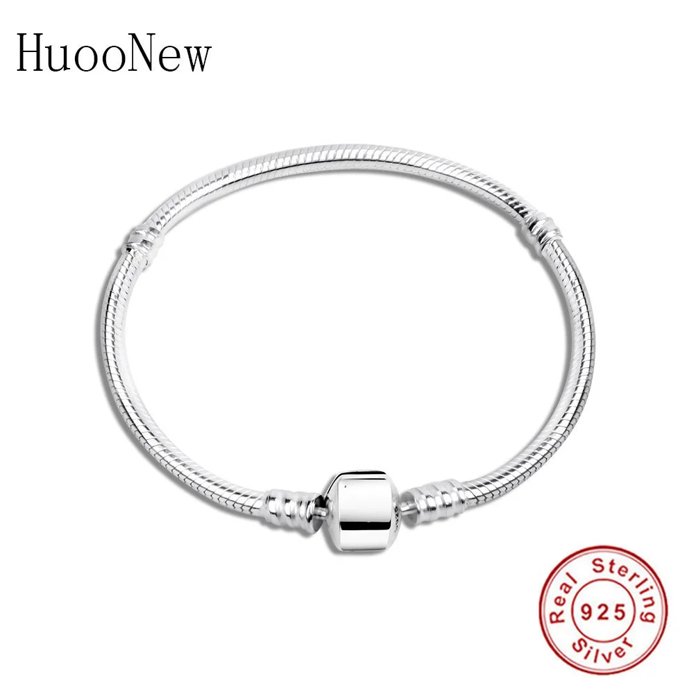 925 Sterling Silver Bracelet Snake Chain Pulsera Fit Charm Bead Pendant For Women No Brand Logo Making Berloque Fashion
925 Sterling Silver Bracelet Snake Chain Pulsera Fit Charm Bead Pendant For Women No Brand Logo Making Berloque Fashion