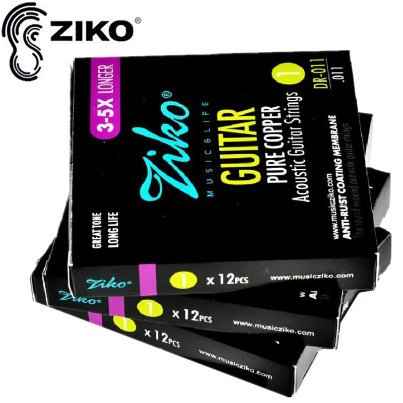 Струны для акустической гитары ZIKO 011 050 DR антикоррозийные аксессуары музыкальных