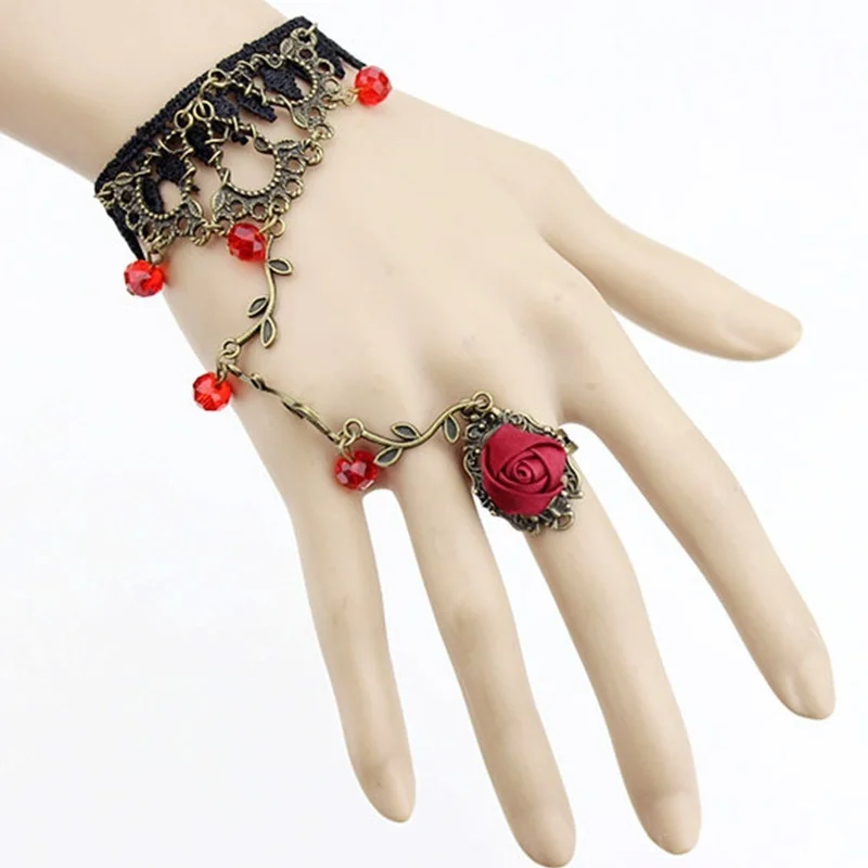 Women Hand Chain Retro Rose Flower Stone Lace Bracelet Statement Party Charm Bangle Jewelry Gift M624 TT@88
Women Hand Chain Retro Rose Flower Stone Lace Bracelet Statement Party Charm Bangle Jewelry Gift M624 TT@88