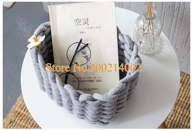 Hand Knitted Storage Basket Handmade Clothes Laundry Basket Natural Fabric Baby Toys Storage Basket Desktop Small Organizer Box
Hand Knitted Storage Basket Handmade Clothes Laundry Basket Natural Fabric Baby Toys Storage Basket Desktop Small Organizer Box