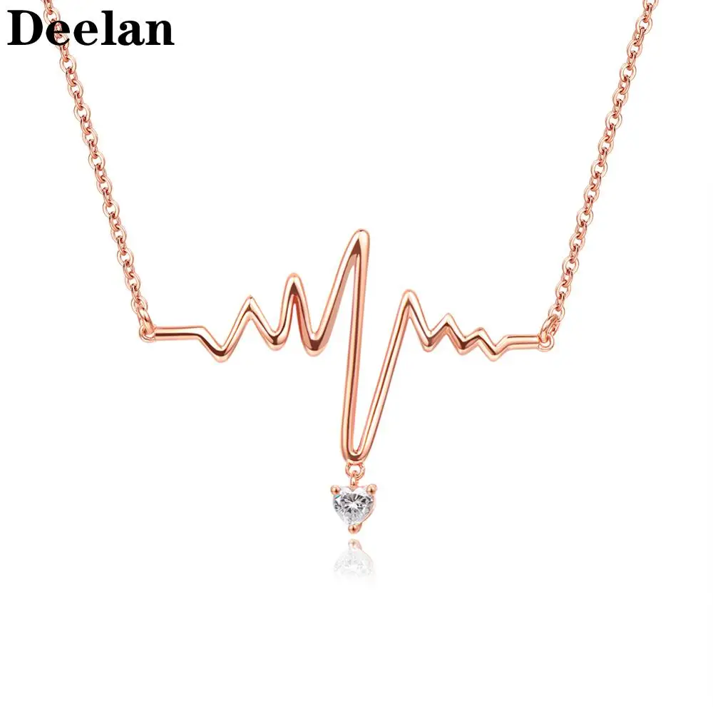 DEELAN necklaces for women Romantic ECG Crystal Wedding Jewelry Girl rose gold zircon engagement necklace fashion jewellery
DEELAN necklaces for women Romantic ECG Crystal Wedding Jewelry Girl rose gold zircon engagement necklace fashion jewellery