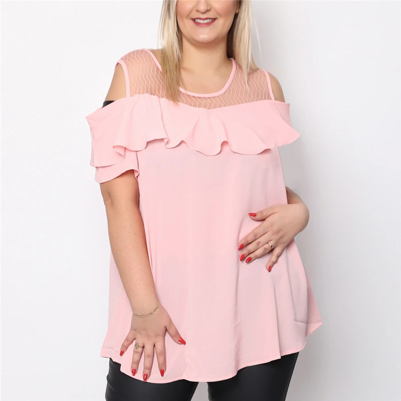 Womail Women's Tops Summer 2019 New Mesh Stitching Ruffled Large Size Off-shoulder Top Casual Polyester T-Shirt Dropship Apr12
Womail Women's Tops Summer 2019 New Mesh Stitching Ruffled Large Size Off-shoulder Top Casual Polyester T-Shirt Dropship Apr12