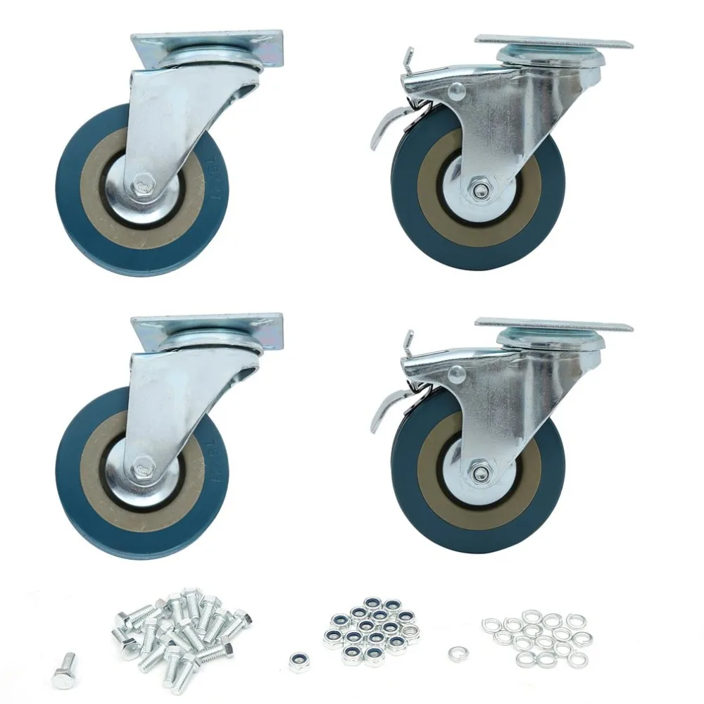 4 PCS Heavy Duty Swivel Castor 3 Inch 75mm 360KG Transport Rolling Wheel Universal Towing Rollers With Brakes
4 PCS Heavy Duty Swivel Castor 3 Inch 75mm 360KG Transport Rolling Wheel Universal Towing Rollers With Brakes
