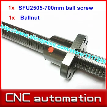 Anti Backlash Ballscrews 2505 -L 700mm + 1pcs SFU2505 single ballnut for CNC Maching Linear X Y Z Working Table
Anti Backlash Ballscrews 2505 -L 700mm + 1pcs SFU2505 single ballnut for CNC Maching Linear X Y Z Working Table