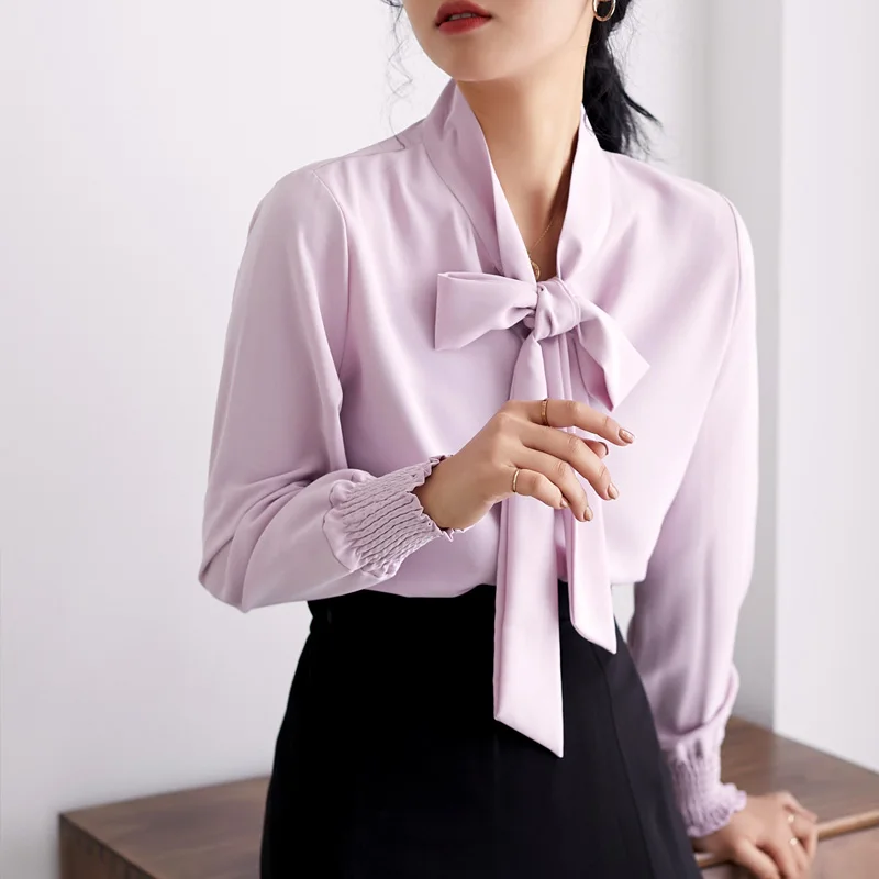 Elegant Bow Collar Lantern Sleeve Women Chiffon Blouse Shirts Office Ladies Loose Female Blouses Tops 2019 Summer blusas mujer
Elegant Bow Collar Lantern Sleeve Women Chiffon Blouse Shirts Office Ladies Loose Female Blouses Tops 2019 Summer blusas mujer