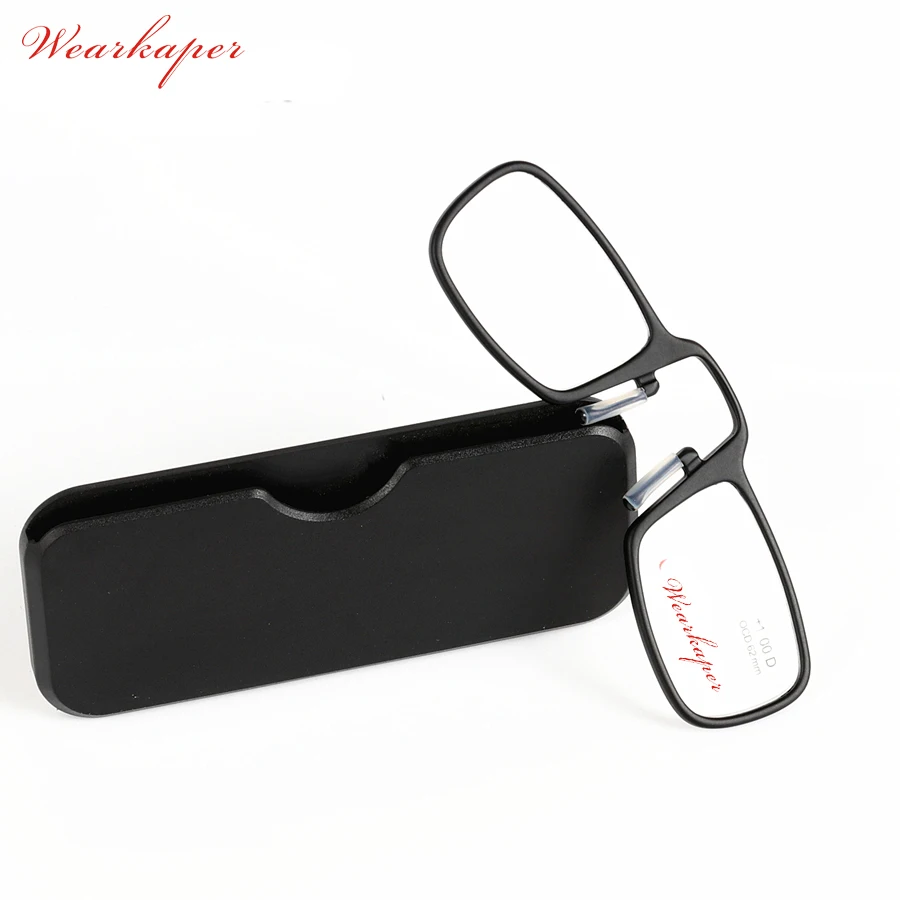 WEARKAPER Wallet SOS folding Nose No Arm Reading Glasses Men Oculos De Grau Gafas de Lectura Bookmark Small Glasses
WEARKAPER Wallet SOS folding Nose No Arm Reading Glasses Men Oculos De Grau Gafas de Lectura Bookmark Small Glasses