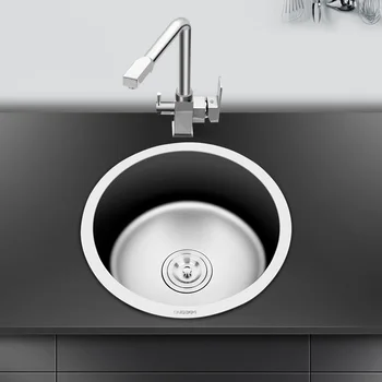 Round stainless steel kitchen sink single sink bowl set bowl pool set water with balcony LU4275
Round stainless steel kitchen sink single sink bowl set bowl pool set water with balcony LU4275