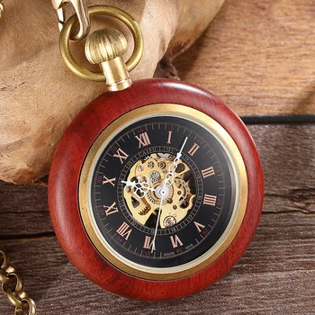 Fashion Creativity Wooden Steampunk Mechanical Pocket Watch Men Women Elegant Carving Dial Hollow Skeleton Roman Numerals Watch
Fashion Creativity Wooden Steampunk Mechanical Pocket Watch Men Women Elegant Carving Dial Hollow Skeleton Roman Numerals Watch