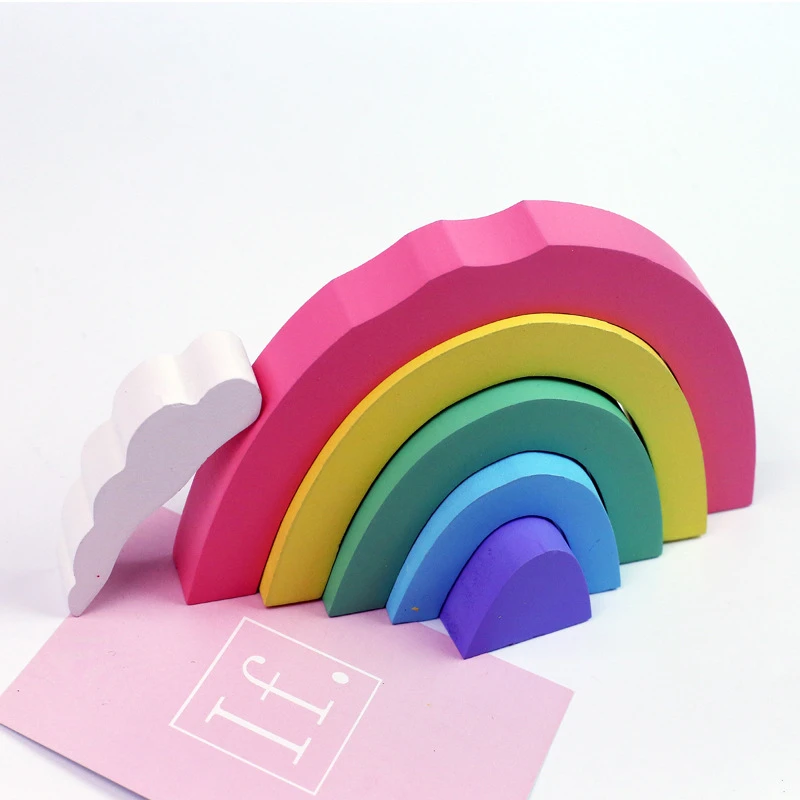 Creative Wooden Rainbow INS Nordic Style Baby Room Decoration Ornaments Colorful Rainbow Building Blocks Educational Toys Gifts
Creative Wooden Rainbow INS Nordic Style Baby Room Decoration Ornaments Colorful Rainbow Building Blocks Educational Toys Gifts