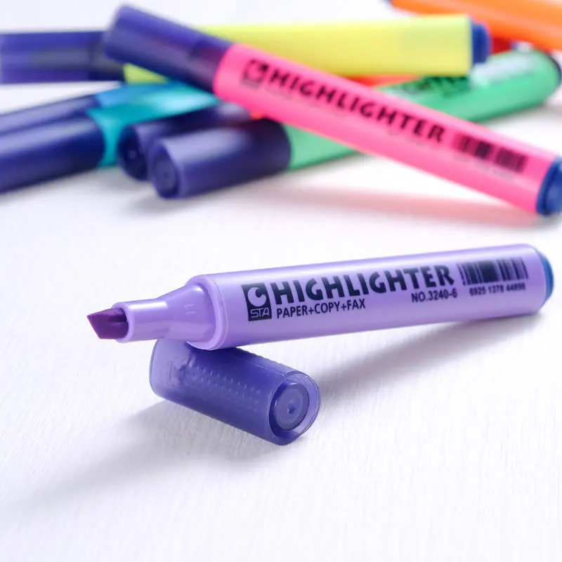8 Colors 1PC Triangle Barrel Highlighters Water-based Highlighter Marker Pens Fluorescent Pen for Paper Fax DIY Drawing Doodling
8 Colors 1PC Triangle Barrel Highlighters Water-based Highlighter Marker Pens Fluorescent Pen for Paper Fax DIY Drawing Doodling