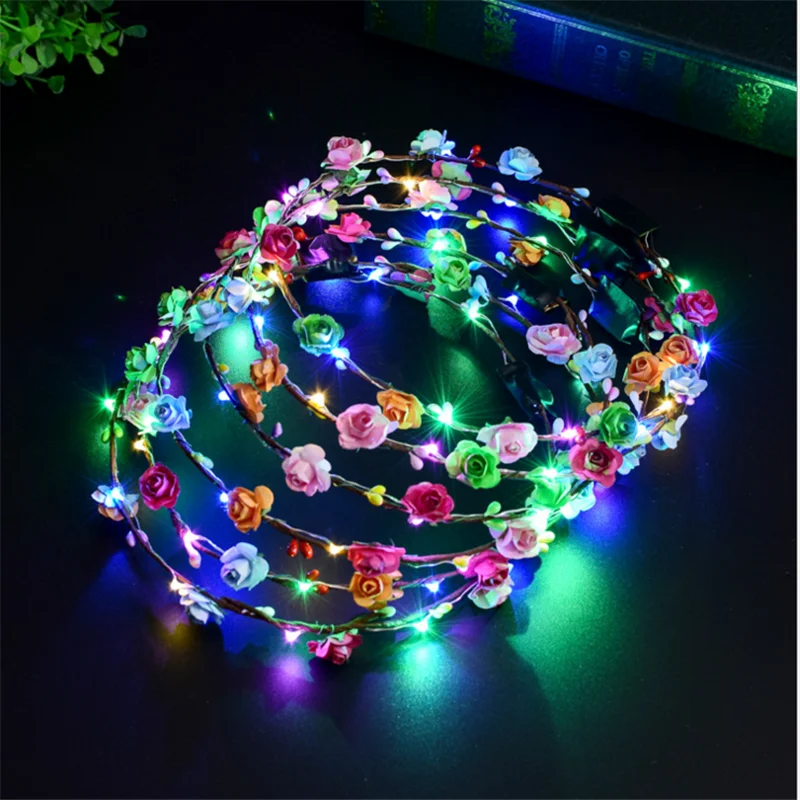 Led Light Hawaii Holiday Party Bridal Wreath Headdress Birthday Party Decorations Kids Wedding Decoration Bride To Be Garlands
Led Light Hawaii Holiday Party Bridal Wreath Headdress Birthday Party Decorations Kids Wedding Decoration Bride To Be Garlands