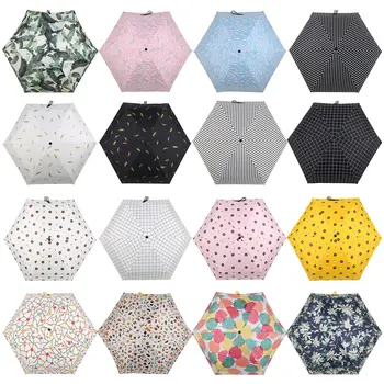 Mini Pocket Cartoon Lattice Umbrella Rain Women Five-folding Rainproof Umbrellas Female Sunny Parasol Lovely Umbrellas
Mini Pocket Cartoon Lattice Umbrella Rain Women Five-folding Rainproof Umbrellas Female Sunny Parasol Lovely Umbrellas