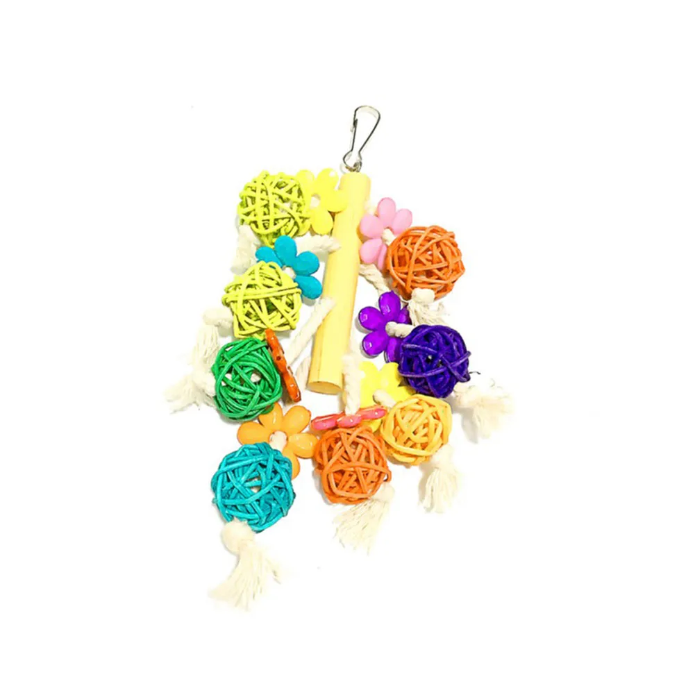 Playable Rattan Ball Chewing Parrot Stand Colorful Sanitary Bite Eco-friendly Hide Forage Preening Non-toxic Decor Bird Toy
Playable Rattan Ball Chewing Parrot Stand Colorful Sanitary Bite Eco-friendly Hide Forage Preening Non-toxic Decor Bird Toy