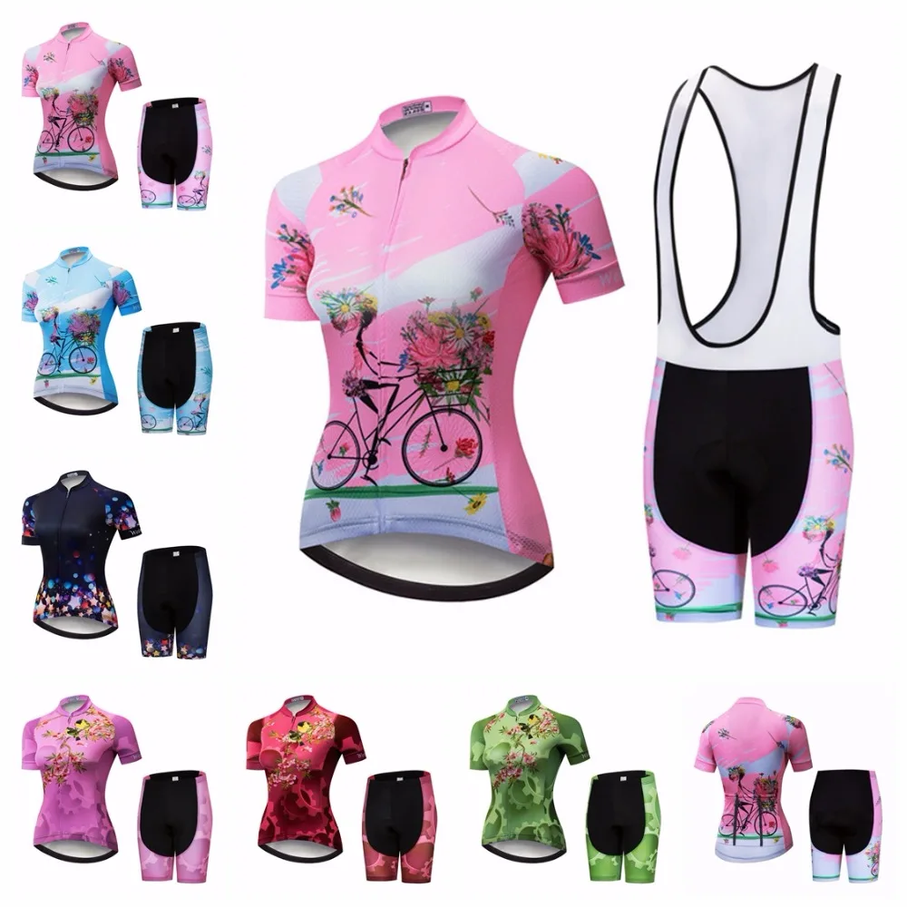 

Женский комплект Джерси для велоспорта, розовый и красный комплект с шортами на лямках, для горного велосипеда, для девочек, 2019
