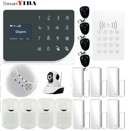 SmartYIBA Wireless Wired Home Security WIFI GSM GPRS Alarm system APP Remote Control Touch Keyboard Arm Disarm Video IP Camera
SmartYIBA Wireless Wired Home Security WIFI GSM GPRS Alarm system APP Remote Control Touch Keyboard Arm Disarm Video IP Camera