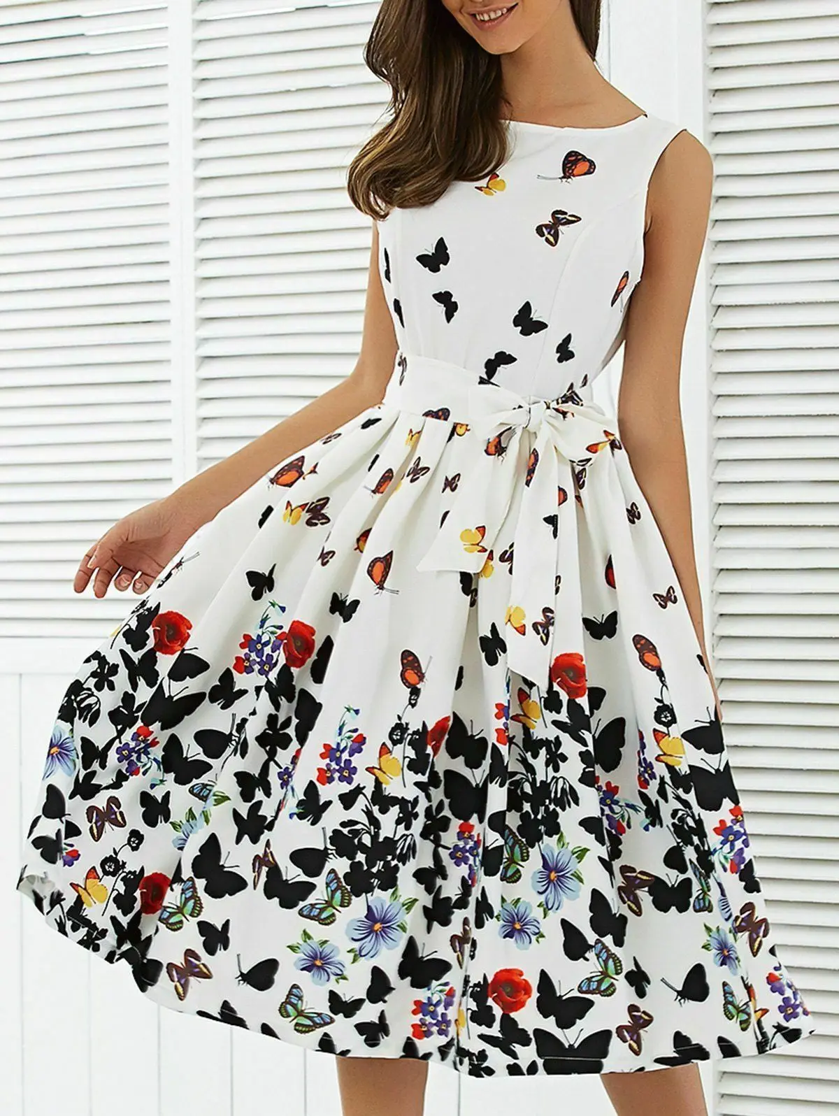 2019 Summer Butterfly Floral Pleated Dress Women Sleeveless Vintage Retro Party Dresses School Style Sundress
2019 Summer Butterfly Floral Pleated Dress Women Sleeveless Vintage Retro Party Dresses School Style Sundress