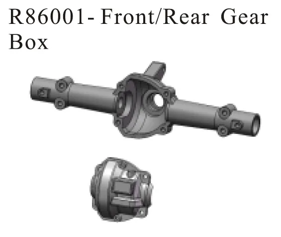 RGT RC ЗАПАСНЫЕ ЧАСТИ R86001 передняя/задняя коробка передач для EX86100 Rock Cruiser ползунки
