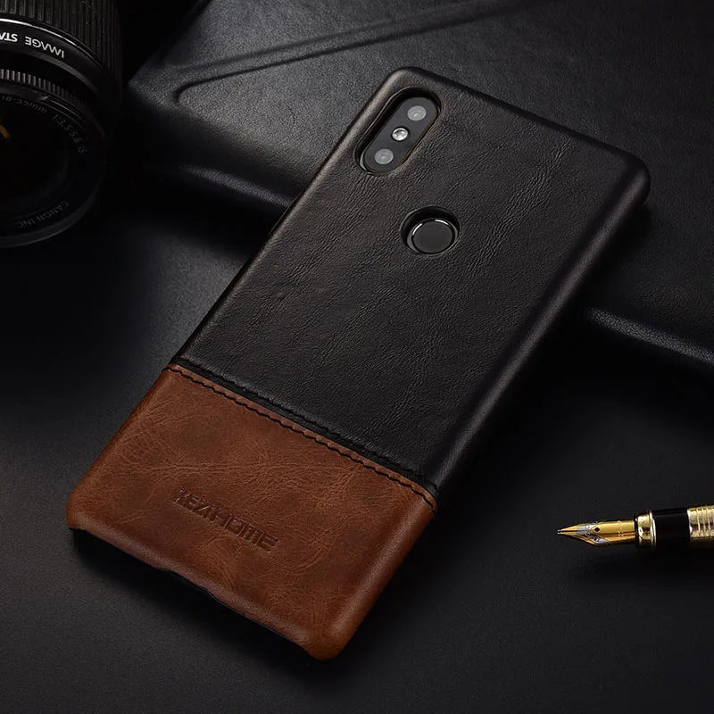Чехол Xiaomi Mi MiX 2 S жесткая задняя крышка винтажный защитный чехол из натуральной