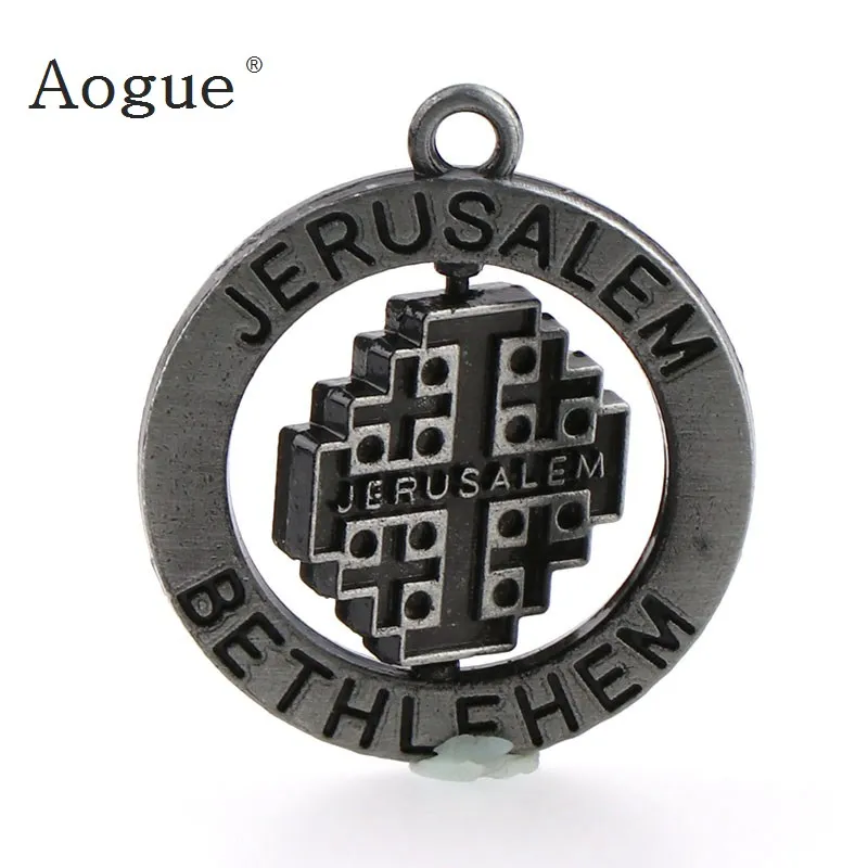 35x45mm Round JERUSALEM & BETHLEHEM Revolving Crucifix Cross-Jesus Christ Crucifix Pendants For Key chain or Pendants Necklace
35x45mm Round JERUSALEM & BETHLEHEM Revolving Crucifix Cross-Jesus Christ Crucifix Pendants For Key chain or Pendants Necklace