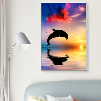 Wall Art Picture HD Printed Dolphin Poster Canvas Ocean Sunset Painting Dolphin Picture Painting For Living Room Decoration
Wall Art Picture HD Printed Dolphin Poster Canvas Ocean Sunset Painting Dolphin Picture Painting For Living Room Decoration