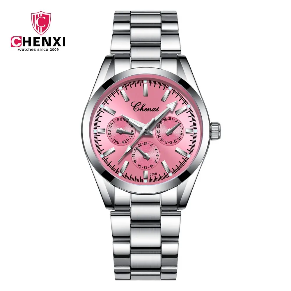 Fashion 6 Colors CHENXI Brand Relogio Luxury Women's Casual Watches Waterproof Watch Women Fashion Dress Clock Relogio Feminino
Fashion 6 Colors CHENXI Brand Relogio Luxury Women's Casual Watches Waterproof Watch Women Fashion Dress Clock Relogio Feminino