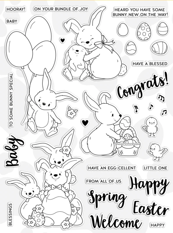 Rabbit stamp Clear Stamp for Scrapbooking Transparent Silicone Rubber DIY Photo Album Decor A160
Rabbit stamp Clear Stamp for Scrapbooking Transparent Silicone Rubber DIY Photo Album Decor A160
