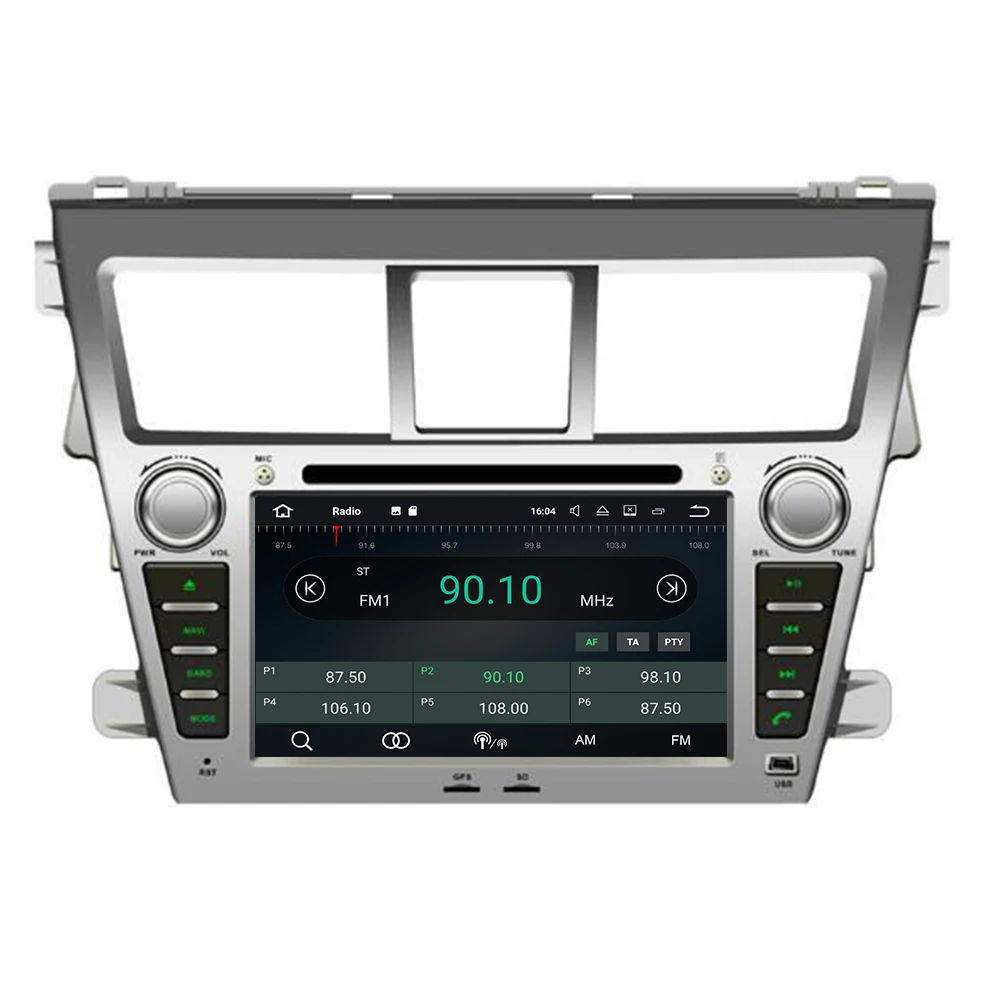 2 DIN Android 10 радио автомобильный DVD плеер GPS головное устройство для TOYOTA Vios Belta Yaris Sedan