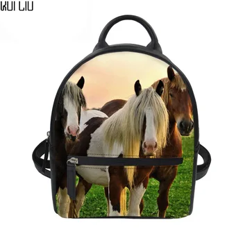 Customized Crazy Horse Printing Women Backpack Teenager Girls School Backpack Small Travel Bagpack Fashion PU Leather Mochila 
Customized Crazy Horse Printing Women Backpack Teenager Girls School Backpack Small Travel Bagpack Fashion PU Leather Mochila