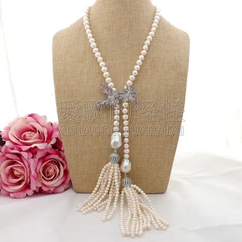 N082006 36" 17x21MM White Keshi Pearl Necklace Cz Pendant 
N082006 36" 17x21MM White Keshi Pearl Necklace Cz Pendant