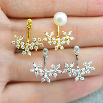 QIAOBEIGE Snowflake flower design 925 silver earrings pearl mounts popular bohemian boho jewelry trending products 2018 findings
QIAOBEIGE Snowflake flower design 925 silver earrings pearl mounts popular bohemian boho jewelry trending products 2018 findings